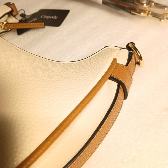 Cinpode Y2K Crescent Shoulder Bag Beige Top Handle Purse NWT - Picture 5 of 14